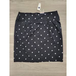 NWT GAP Black Polka Dot Mini Skirt | High-Waist Pleated | Size M